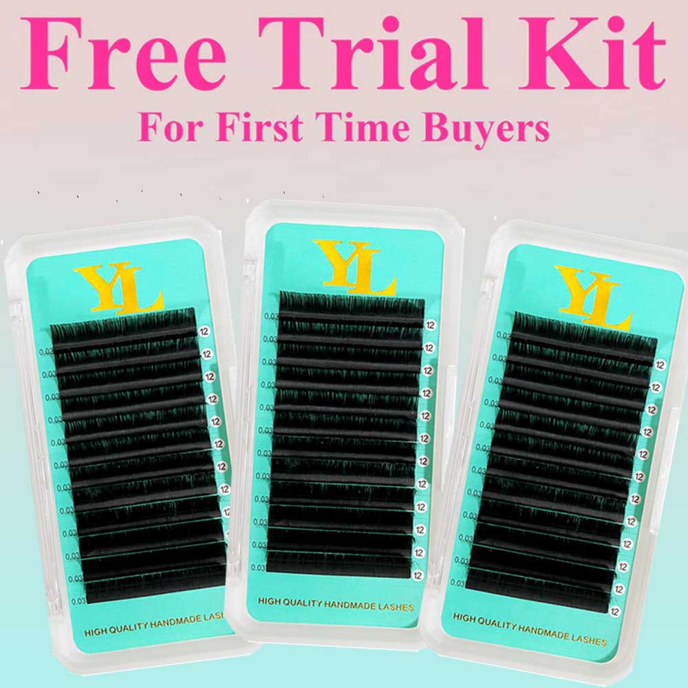 FREE SAMPLE SET . Cashmere Faux Mink Matte Black Lashes 3 Trays【First Time Buyer of Our Company ONLY 】